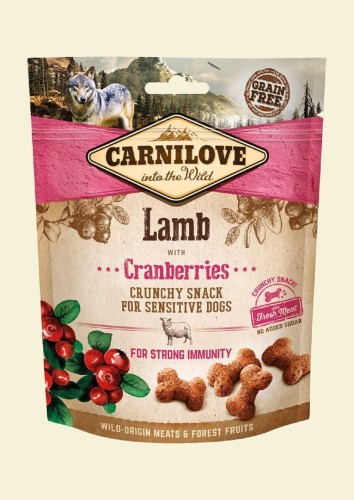 CARNILOVE Fresh Crunchy Lamb+Cranberry - przysmak dla psa - 200 g