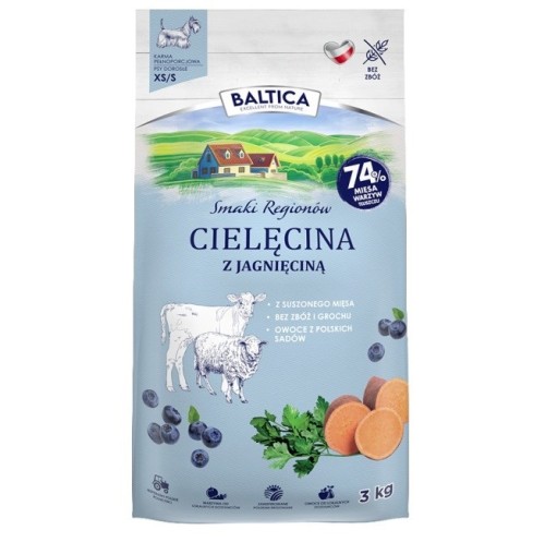 BALTICA SMAKI REGIONÓW Cielęcina z jagnięciną XS / S 3kg