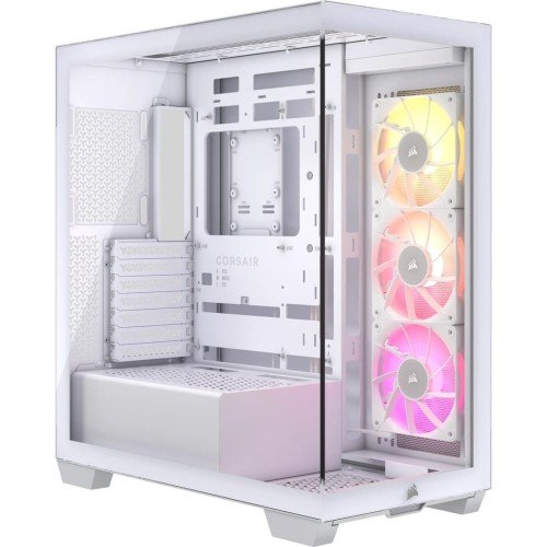 iCUE LINK 3500X RGB Tempered Glass Mid-Tower, White