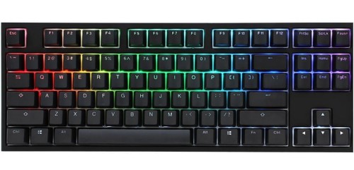 Klawiatura Gamingowa Ducky One 2 TKL PBT, MX-Brown, RGB LED - Czarna