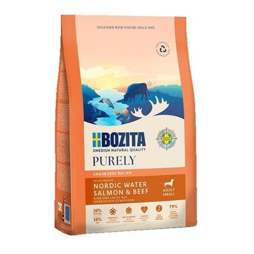 BOZITA Purely łosoś i wołowina dorosłe małe rasy 2,5 kg