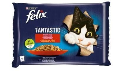 FELIX Fantastic królik, Jagnięcina - mokra karma dla kota - 4x85g