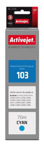 AE-103C Tusz (zamiennik Epson 103 C13T00S24A; Supreme; 70 ml; błękitny)