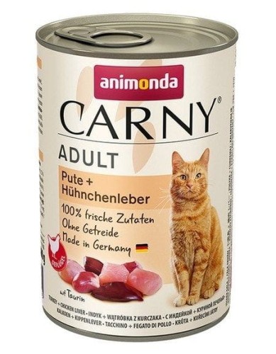 Cat Carny Adult indyk i wątróbka z kurczaka - mokra karma dla kota - 400 g