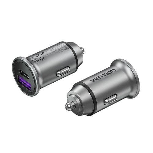 Ładowarka samochodowa Vention USB-A USB-C 30W PD
