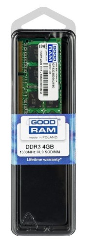 Pamięć GoodRam GR1333S364L9S/4G (DDR3 SO-DIMM; 1 x 4 GB; 1333 MHz; CL9)