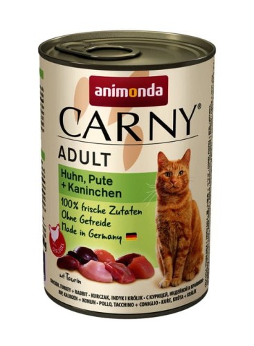 Carny Adult kurczak, indyk, królik - mokra karma dla kota - 200g