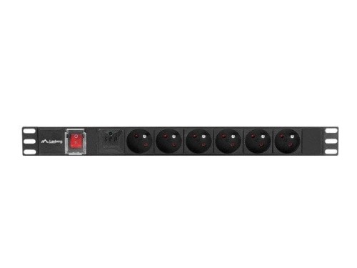 LISTWA ZASILAJĄCA RACK PDU 19" (1U, 16A, 6X 230V PL, 2M, CZARNA) PDU-06E-0200-BK