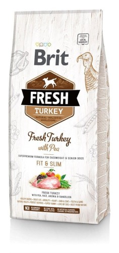 Fresh Turkey & Pea fit & slim - sucha karma z indykiem dla psów o niskiej aktywności i z nadwagą - 12 kg