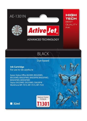 Activejet AE-1301N Tusz (zamiennik Epson T1301; Supreme; 32 ml; czarny)