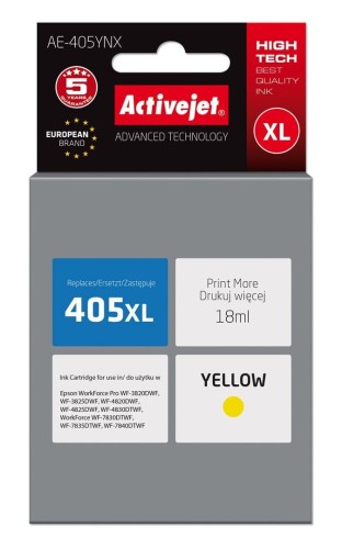 AE-405YNX Tusz (zamiennik Epson 405XL C13T05H44010; Supreme; 18ml; żółty)