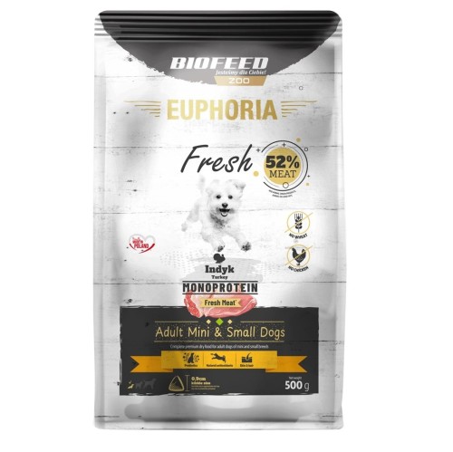 BIOFEED Euphoria fresh meat adult indyk mono sx/s 0,5kg