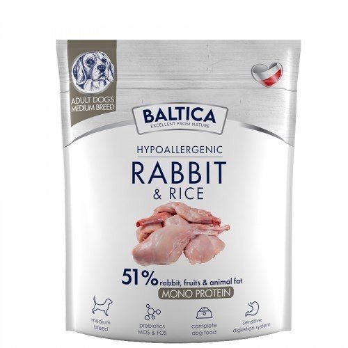 BALTICA NUTRACEUTIC Hypoallergenic Rabbit & Rice M 1kg