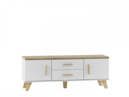 RTV LOTTA 140 2D2S biały+ dąb sonoma