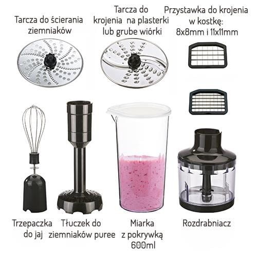 Blender ręczny Adler CR 4623 (1600W; kolor czarny)
