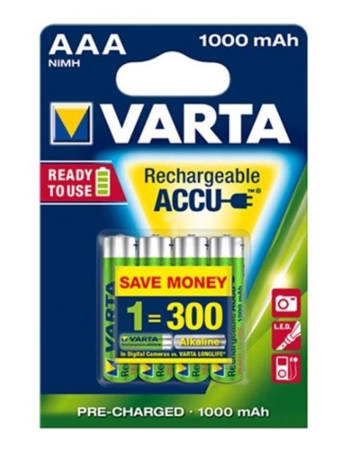 Zestaw akumulatorków AAA VARTA Ready2Use 5703301404 (1000mAh ; Ni-MH)