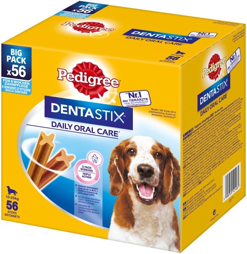 DentaStix Medium - przysmak dentystyczny dla psów średnich ras - 56 sztuk (8 x180g)