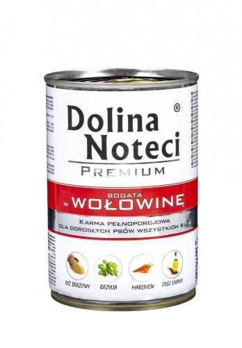 DOLINA NOTECI Premium bogata w wołowinę - mokra karma dla psa - 400 g