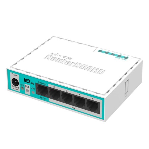 Router Mikrotik hEX lite (RB750r2) Total Ethernet Ports:5; Architecture:MIPSBE; CPU core:1