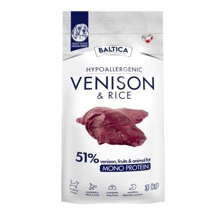 BALTICA NUTRACEUTIC Hypoallergenic Venison & rice M 3kg
