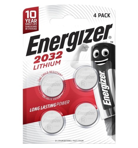 BATERIA ENERGIZER SPECJALISTYCZNA CR2032, 4 sztuki, 3V, ECO