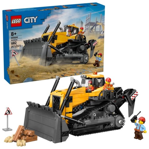 LEGO CITY 60466 BIG VEHICLES YELLOW BULLDOZER WITH FRONT LOADER
