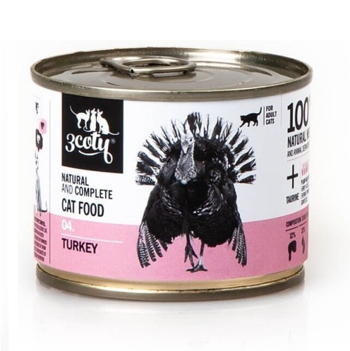 3Coty TURKEY for Adult cats 180g