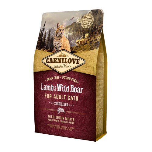 CARNILOVE CAT LAMB&WILD BOAR STERILISED 2kg