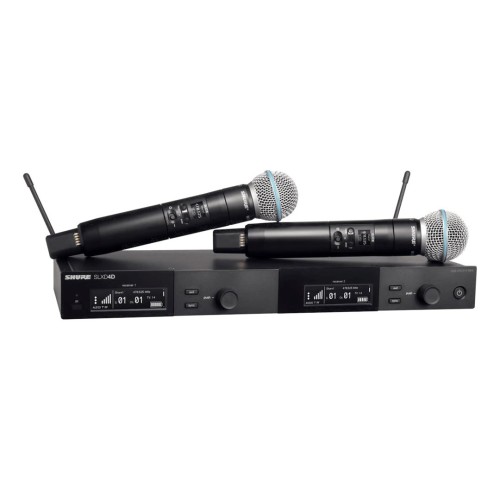 Shure SLXD24DE/B58-G59 - Podwójny cyfrowy system bezprzewodowy z dwoma nadajnikiami/mikrofonami "do ręki"