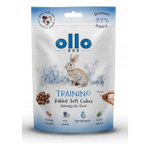 Ollo Air Dried Training Rabbit Cubes dla psa 80g