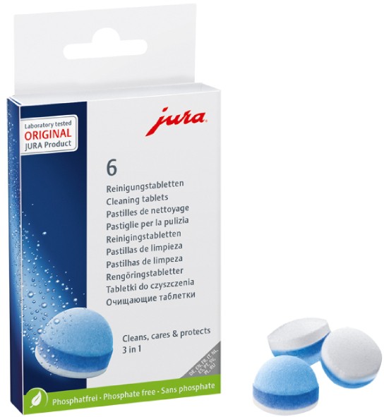 JURA 3-fazowe tabletki czyszczące 6 szt.