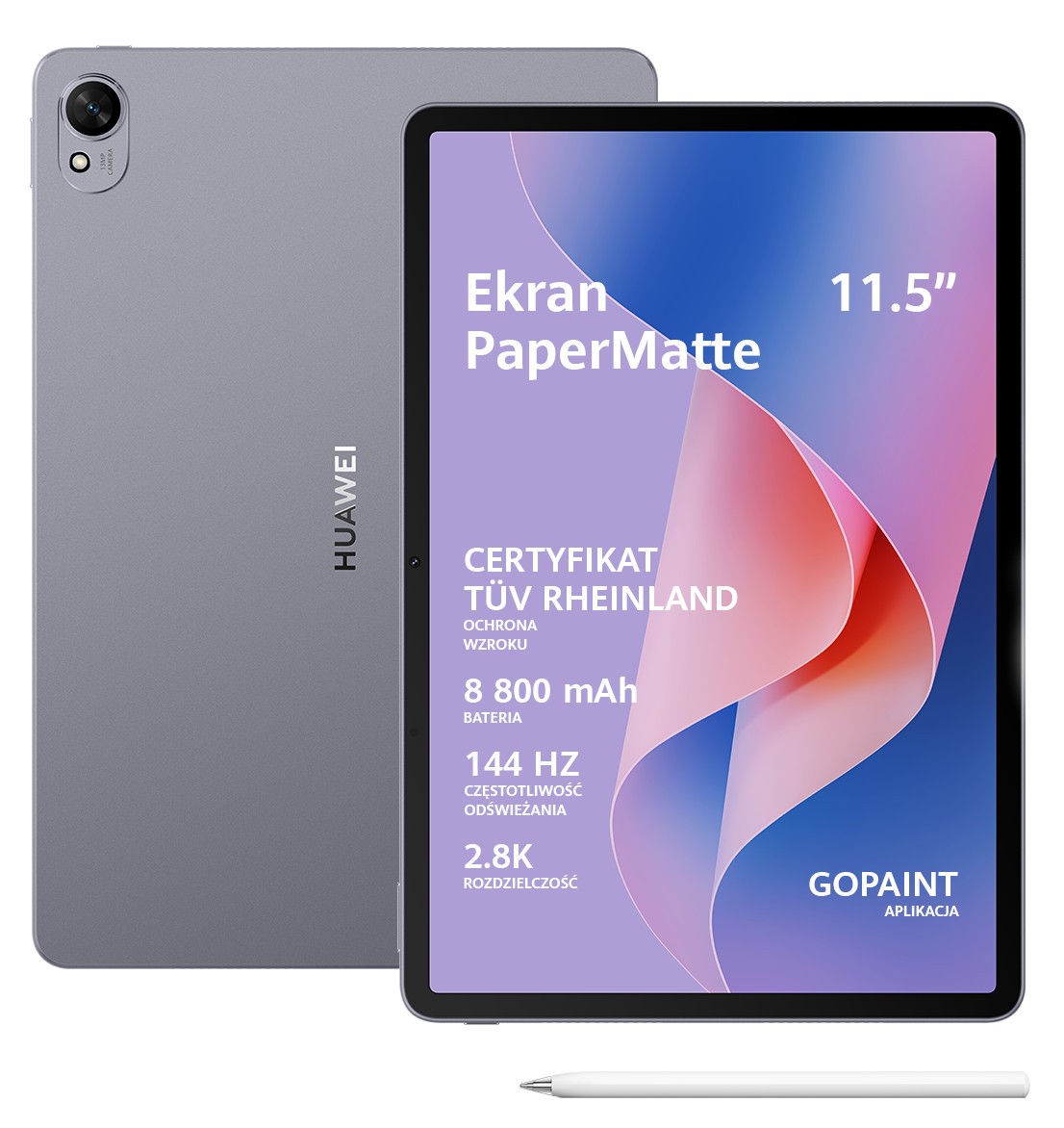 Huawei MatePad 11,5'' S WiFi 8/256GB szary + rysik