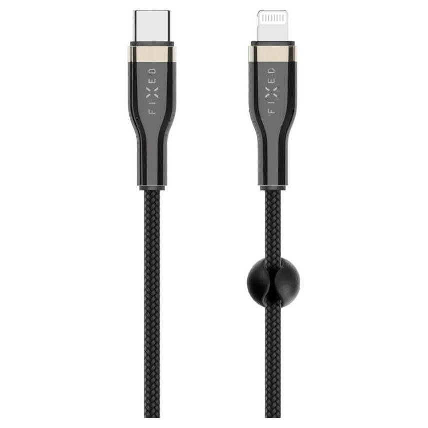Fixed USB-C/Lightning i obsługą PD, 2 m, MFI, czarny