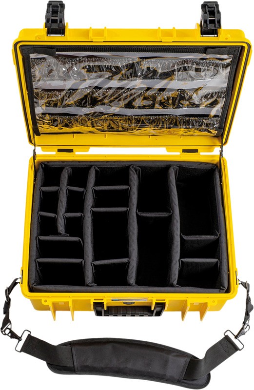 B&W Outdoor Cases Type 6000 with Medical Emergency Kit, yellow
