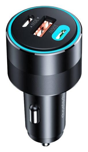 Choetech TC0011 130W 2x USB C 1x USB A (czarna)