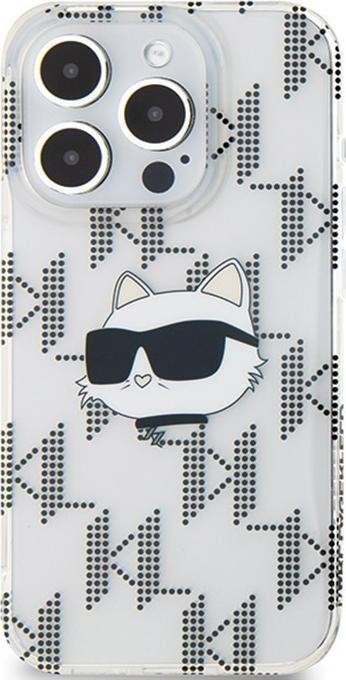 Karl Lagerfeld IML Choupette Head & Monogram - Etui iPhone 15 Pro (przezroczysty)