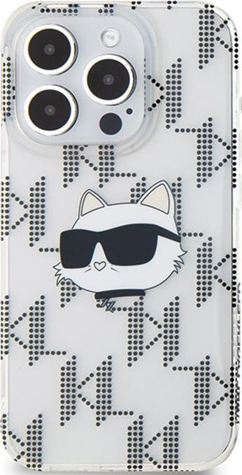 Karl Lagerfeld IML Choupette Head & Monogram - Etui iPhone 15 Pro (przezroczysty)