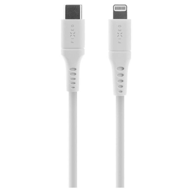 Fixed USB-C/Lightning i obsługą PD, 2 m, MFi, biały