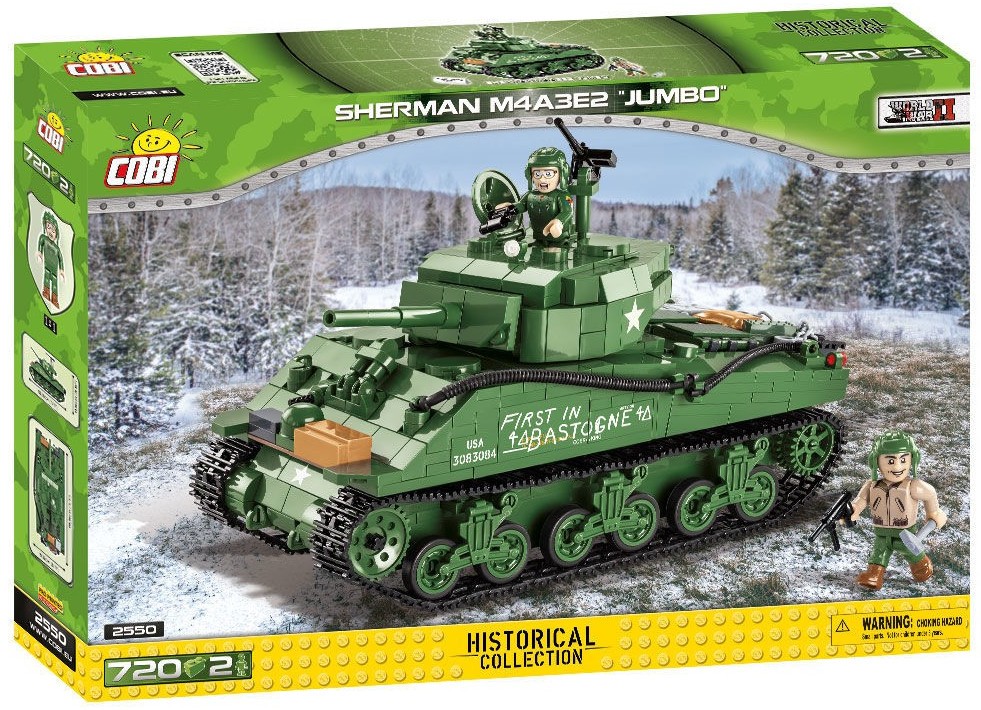 Klocki konstrukcyjne Cobi HC WWII 2550 Czołg Sherman M4A3E2 Jumbo 720 kl.