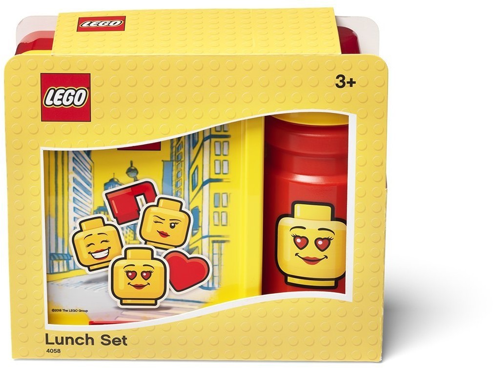 Zestaw śniadaniowy Lego Lunch Set Iconic Girl Bright Red