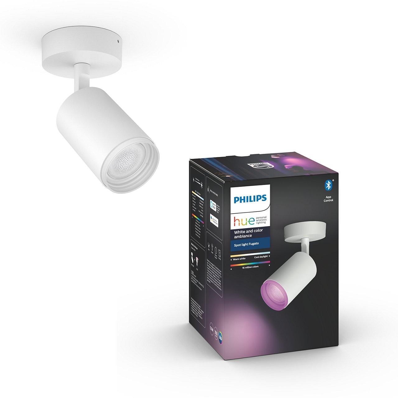 Lampa led Philips Hue Fugato single spot biały 1x5.7W