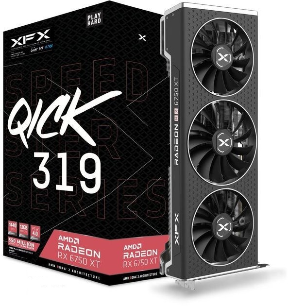 XFX Radeon RX 6750 XT QICK 319 BLACK 12GB