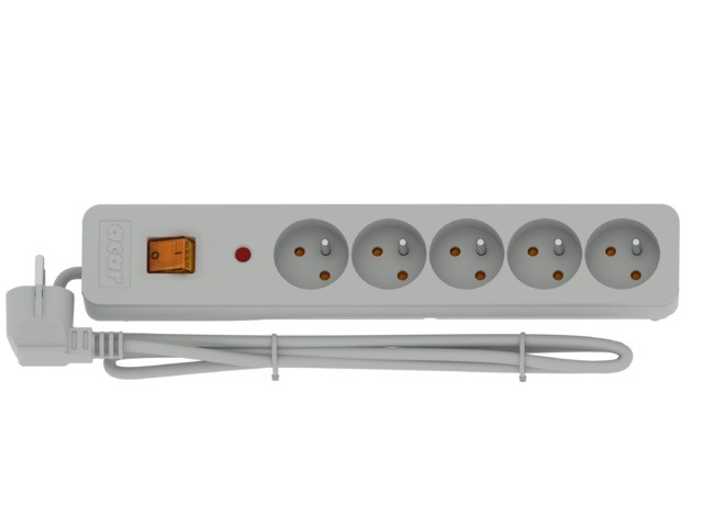 Acar X5 5 gniazd 3.0m | szary