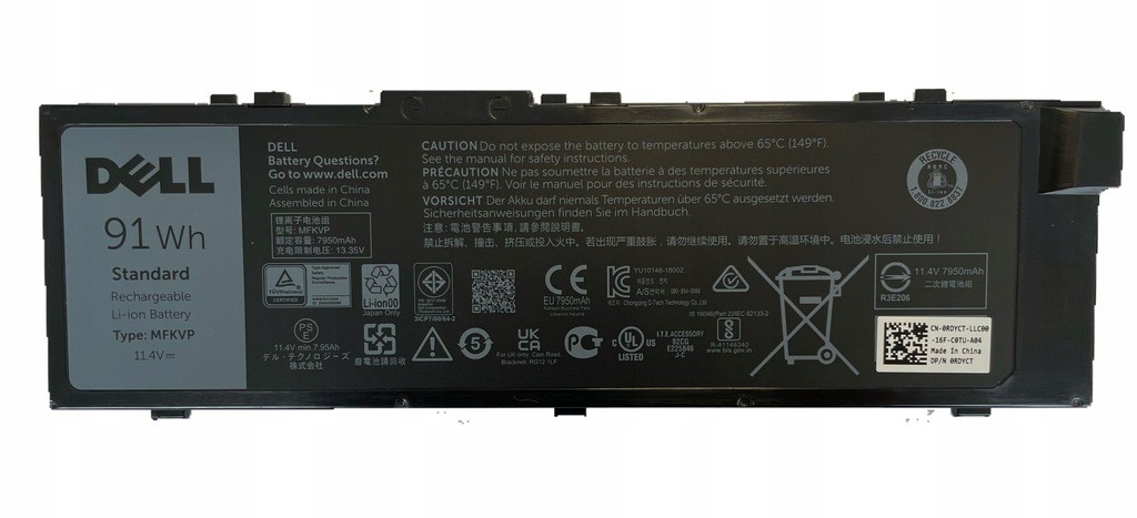 Oryginał Battery, 91WHR, 6 Cell