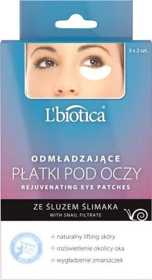 Damski L'BIOTICA Odmładzające Płatki Pod Oczy 6 szt.