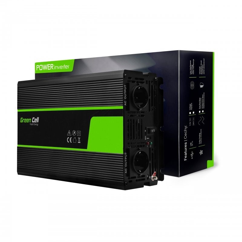 Green Cell 12V na 230V Modyfikowana sinusoida 2000W