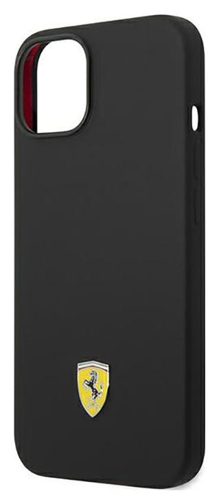 Ferrari Silicone Metal Logo - Etui iPhone 14 (czarny)