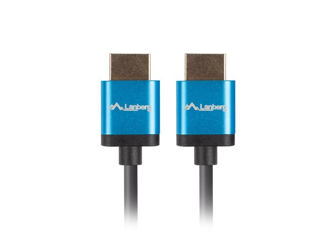 Lanberg kabel HDMI v2.0 M/M 0.5m 4K czarny slim