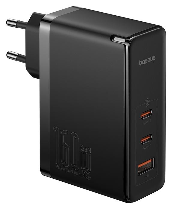 Baseus GaN5 Pro 2xUSB-C + USB, 160W (czarna)