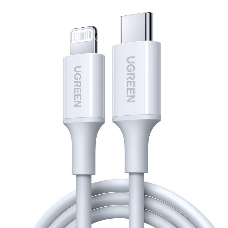 Ugreen USB-C do Lightning , PD 3A, 0,5m biały